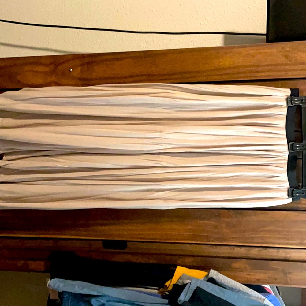 Cream floor length skirt